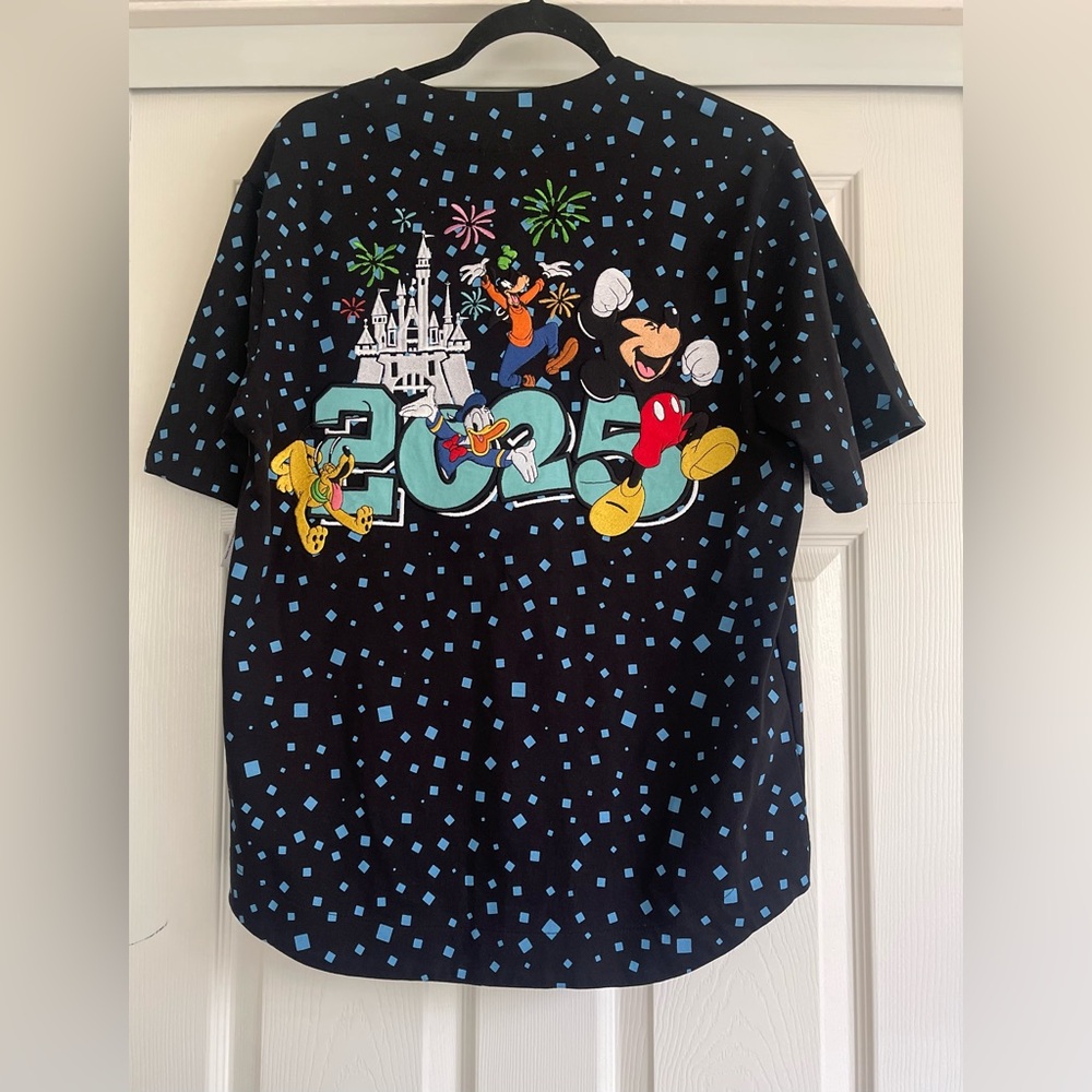 NWT 2025 Disneyland Park Baseball Jersey Mickey And Friends